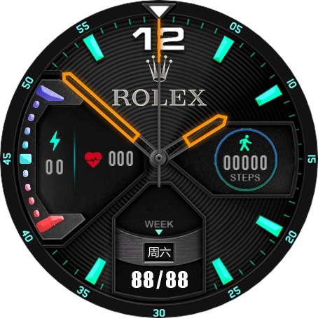 003 橙针黑盘蓝刻度劳力士