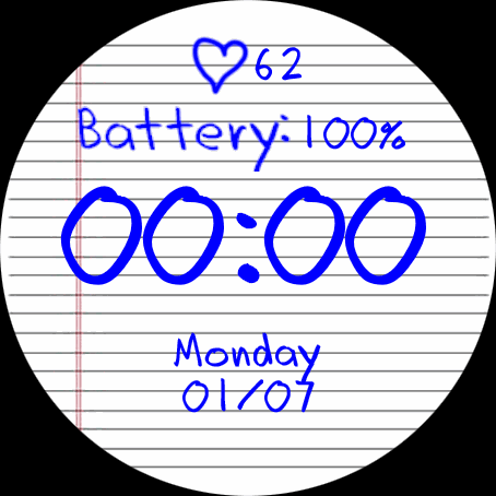 Notes watch face