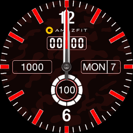 GTR Analog Digital Dark Red Camo