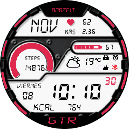 digital rojo 42mm