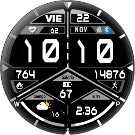 negra digital  mia 47mm