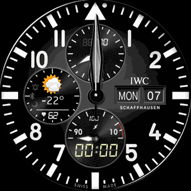 iwc watch face