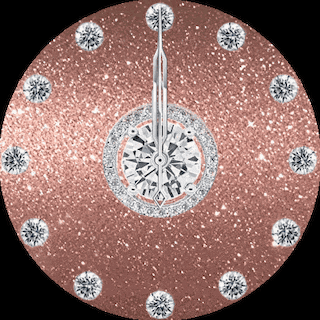 Rose gold with diamonds