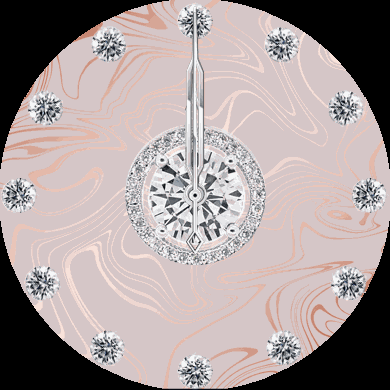Rose gold with diamonds