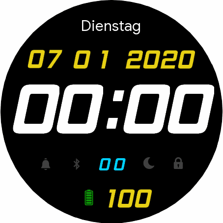 Digital Ziffernblatt