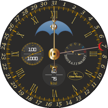 GTR Old Watch Wite and Black