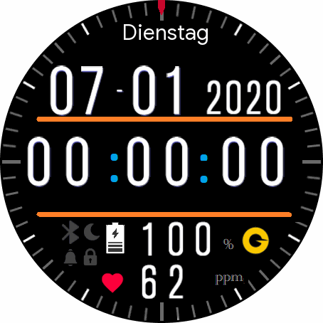 Digital Ziffernblatt