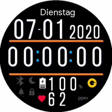Digital Ziffernblatt