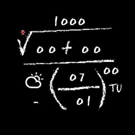 Blackboard with seconds