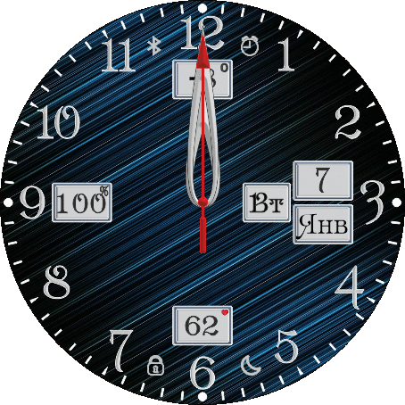 Простые аналоговые часы 3D стрелки