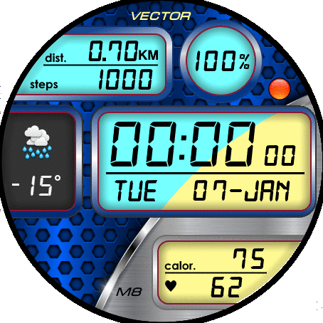 VECTOR-M8 Blue-Yellow