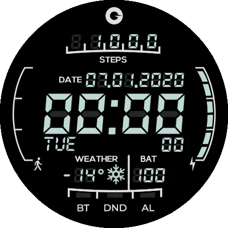 "Vortex 5" Black Digital Inverted