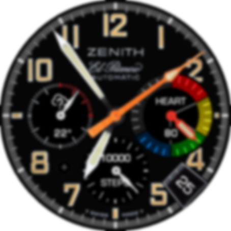 Z E N I T H -- E L  P R I M E R O --   Rain.bow Fly.back Chrono.graph