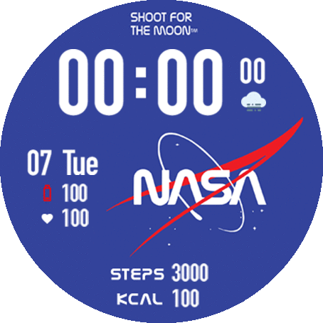 NASA Shoot for the moon blue_47mm