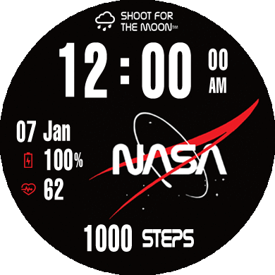 NASA Shoot for the moon black_42mm
