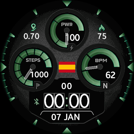 Military green + flag