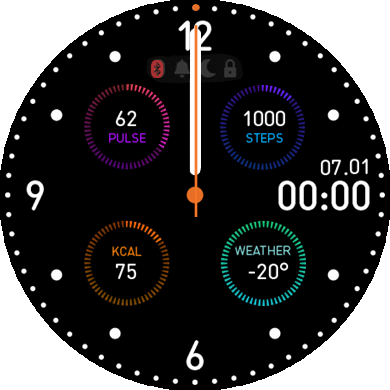 Círculo colorido analógico 42mm