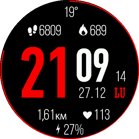 Red & White Big Numbers - Spanish