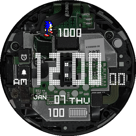 Sonic the hedgehog transparent watch