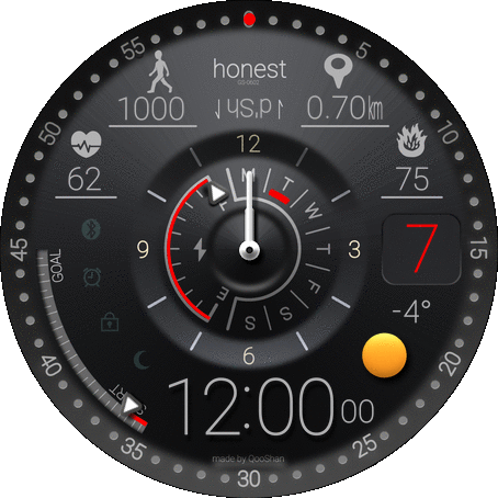 honest_d'sh(dish)_digital original watch