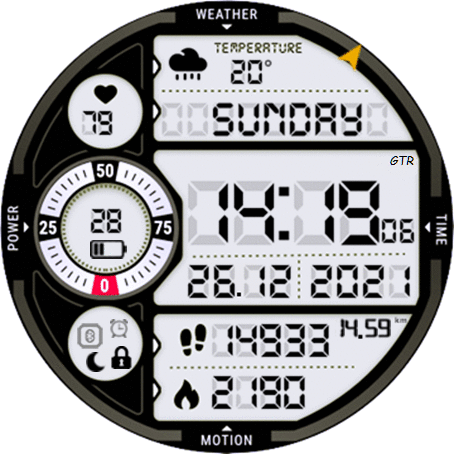 LCD retro GTR 47mm mod BACKLIGHT