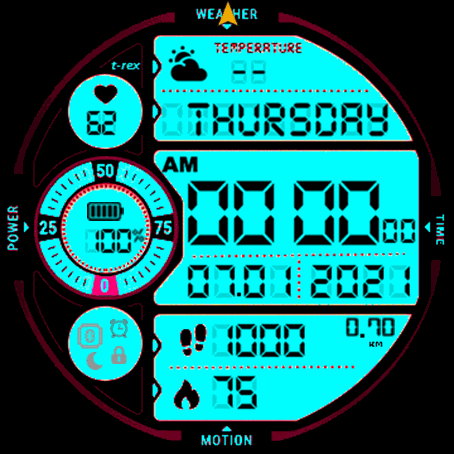 LCD retro GTR 47mm mod INDIGLO