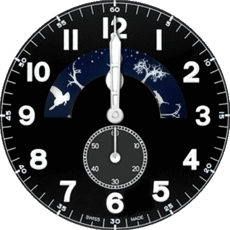 Standard analog clock test 24 icon Showed by digital Hour