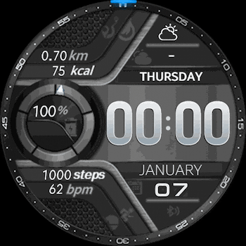 Gray digital watchface