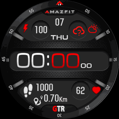 Black and Red Amazfit WF