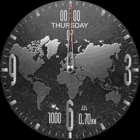 The world on the map silver