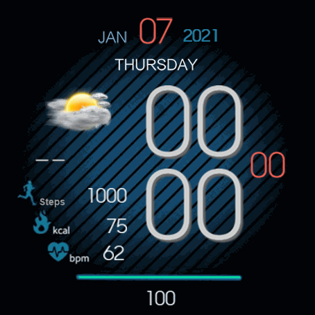 Weather watchface vertical