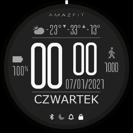 Moja przeróbka tarczy eliasf Black & White Pogoda