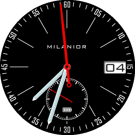 milanior clean full black simple gtr 2 watchface v2