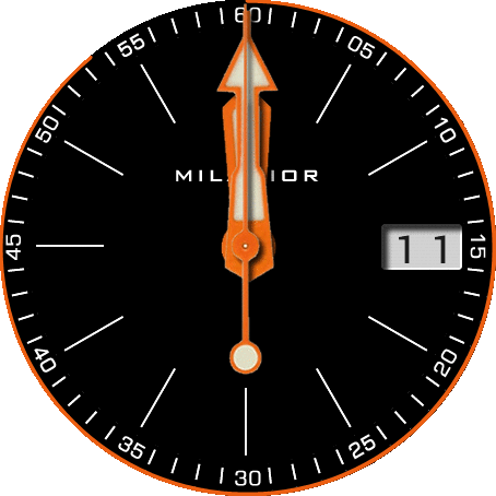 milanior clean full black simple gtr 2 watchface v3