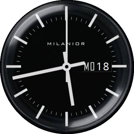 milanior simple black with date for gtr2