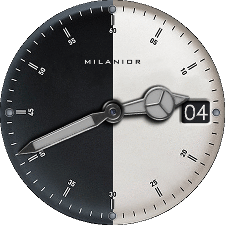 milanior simple analog black white for gtr2