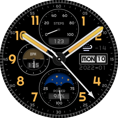 Pilot Moonphase w. Smooth Second