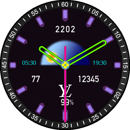 Simple True Moonphase follow Weather