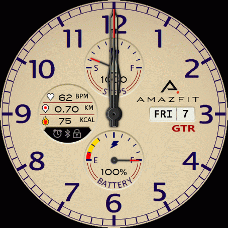 Ivory, navy blue, and black colors.