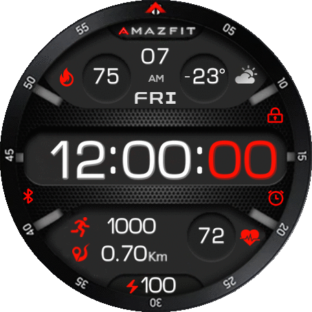 Black and Red Amazfit GTR2