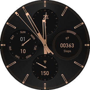 21 black gold with seconds hand