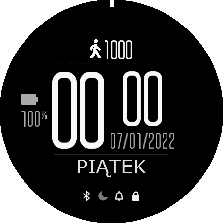 Ful black simple digital