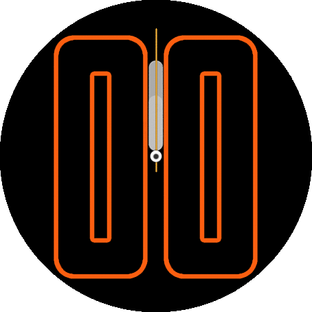 Apple Orange Numerals Mono Outline