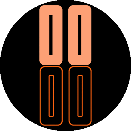 Apple 2 Orange Numerals Duo With Outline