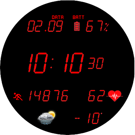 Red LED Vintage with info