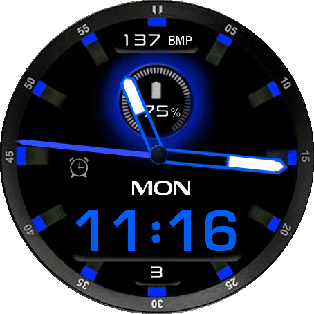 Blue clock