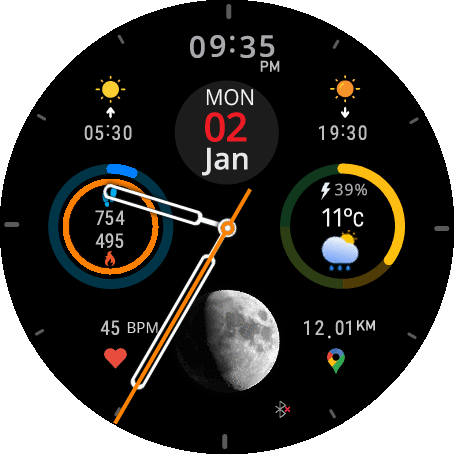 HS732 Hybrid Watch v2