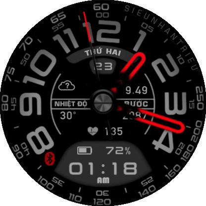 Analog Black red Sieu Nhan Trieu