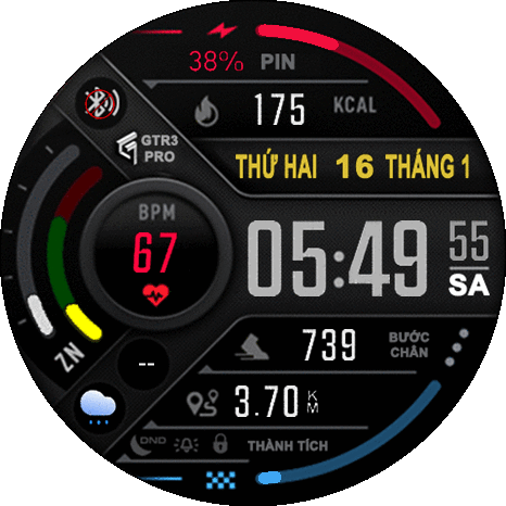 Mặt đồng hồ tiếng Việt cho GTR4 by SieuNhanTrieu