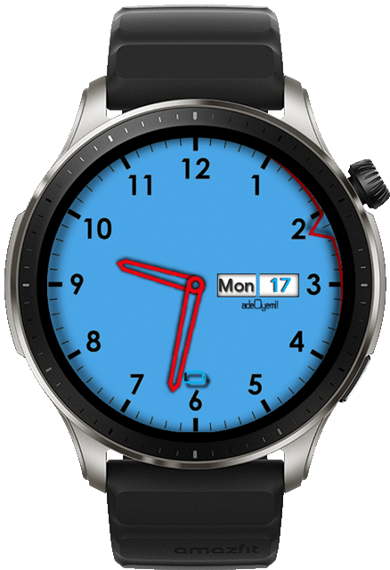 Analog Blue Elegant Time